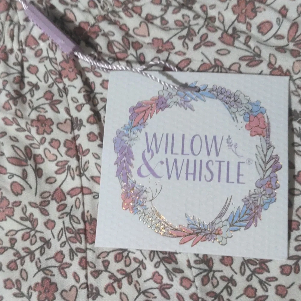 Willow & Whistle Baby Girl Floral Top and Bloomers Set. Size 3 Months NWT - Picture 2 of 8
